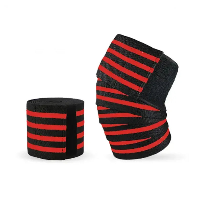 Sports Knee Wraps (Pair) Weight Lifting, Gym Workout, Cross Training Wods,Fitness & Powerlifting - Knee Straps Squats - Compression & Elastic Support