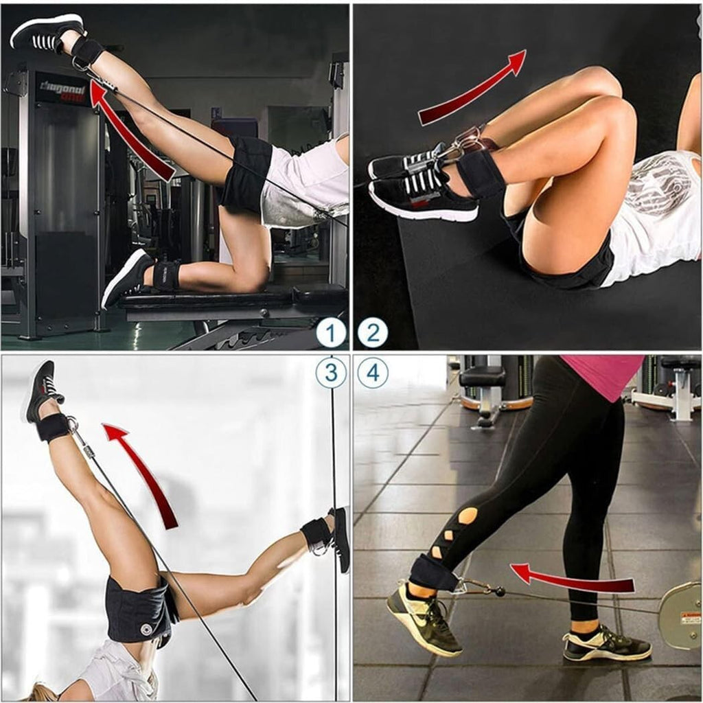 Ankle Strap for Cable Machine 1 Pair Ankle Bands for Working Out Ankle Cuffs