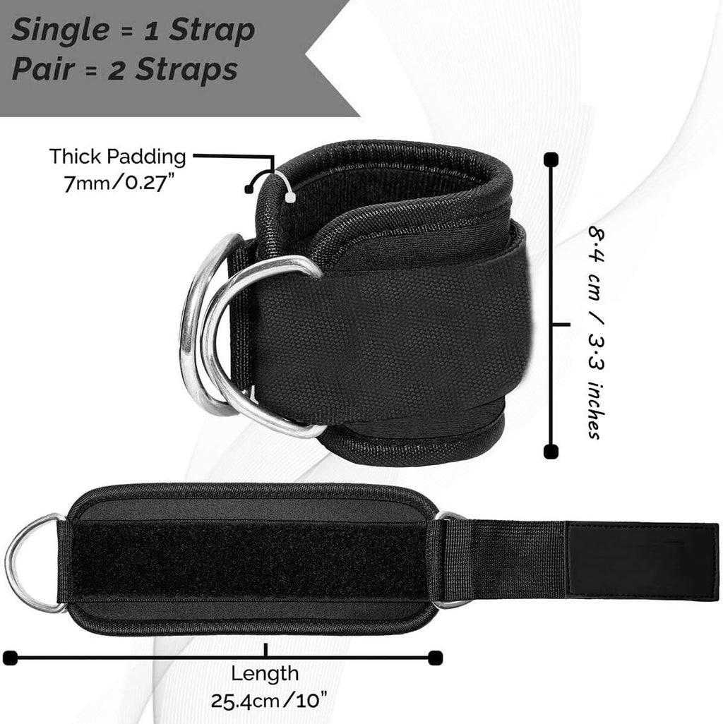 Ankle Strap for Cable Machine 1 Pair Ankle Bands for Working Out Ankle Cuffs
